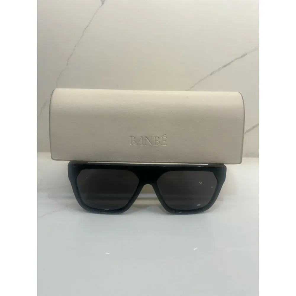 🔥 BANBÉ Black Oversized Square Sunglasses w/ Case Chic Unisex